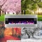 Hastings Home 54-inch Electric Fireplace Wall Mounted with LED Fire and Ice Flame (Stainless Steel) 143468UKC - alternate 3